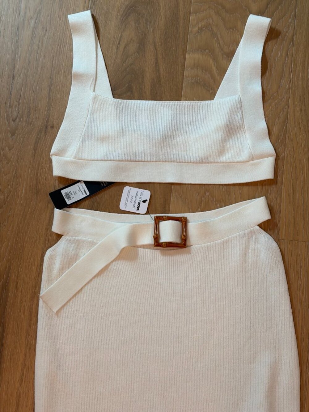 White Matching Skirt Set - Picture 5 of 5